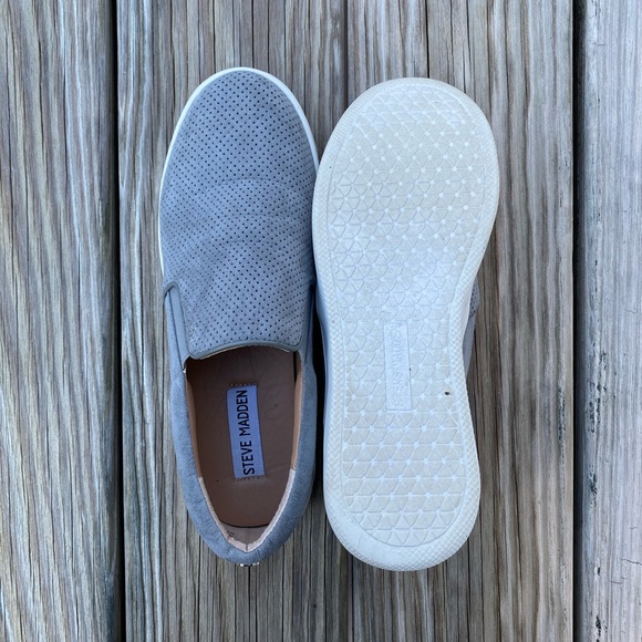 Grey Steve Madden Slip On Sneakers - Picture 4 of 4